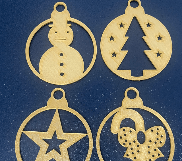 Ornements pour sapin - lot de 4 