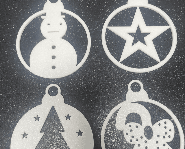 Ornements pour sapin - lot de 4 